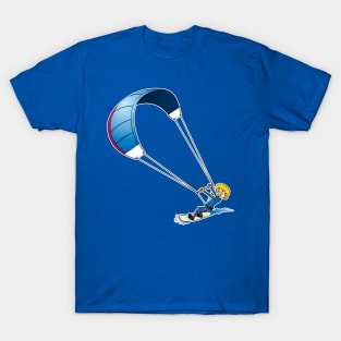 The happy kitesurfing boy illustration T-Shirt